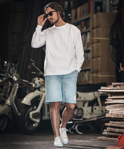 wjk reluxe（ダブルジェーケーリラックス）の「mlt5078-heavy weight long sleeve cut sew ロンT（Tシャツ/カットソー・メンズ・ホワイト/ブラック/ブルー系その他・L/XL/M）」の13枚目の写真