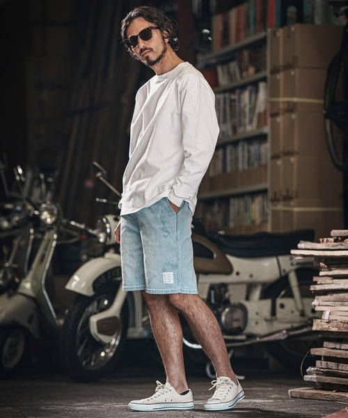 wjk reluxe（ダブルジェーケーリラックス）の「mlt5078-heavy weight long sleeve cut sew ロンT（Tシャツ/カットソー・メンズ・ホワイト/ブラック/ブルー系その他・L/XL/M）」の14枚目の写真