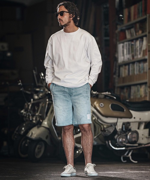 wjk reluxe（ダブルジェーケーリラックス）の「mlt5078-heavy weight long sleeve cut sew ロンT（Tシャツ/カットソー・メンズ・ホワイト/ブラック/ブルー系その他・L/XL/M）」の15枚目の写真