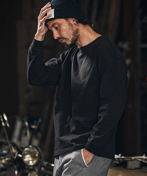 wjk reluxe（ダブルジェーケーリラックス）の「mlt5078-heavy weight long sleeve cut sew ロンT（Tシャツ/カットソー・メンズ・ホワイト/ブラック/ブルー系その他・L/XL/M）」の17枚目の写真