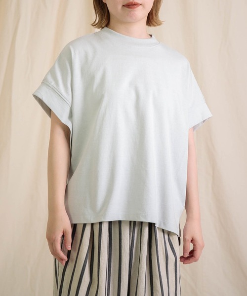 Brocante（ブロカント）の「[Brocante / ブロカント] ヴィンテージ天竺 マンシュロンTシャツ（Tシャツ/カットソー・レディース・ブラウン/ホワイト/ブラック/ライトグレー/ライトイエロー・2）」の4枚目の写真