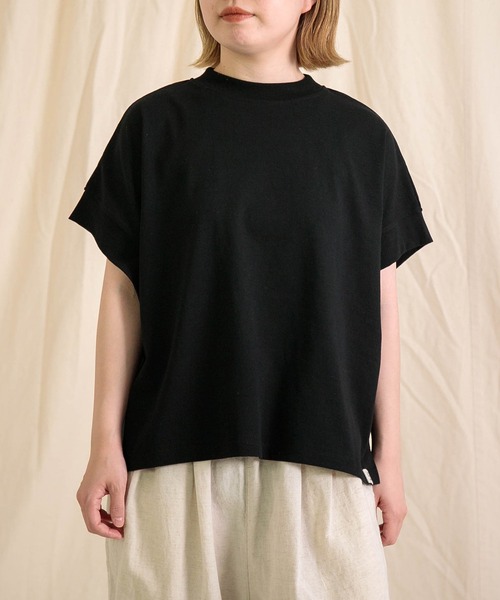 Brocante（ブロカント）の「[Brocante / ブロカント] ヴィンテージ天竺 マンシュロンTシャツ（Tシャツ/カットソー・レディース・ブラウン/ホワイト/ブラック/ライトグレー/ライトイエロー・2）」の3枚目の写真