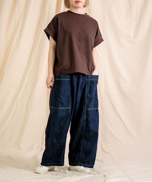 Brocante（ブロカント）の「[Brocante / ブロカント] ヴィンテージ天竺 マンシュロンTシャツ（Tシャツ/カットソー・レディース・ブラウン/ホワイト/ブラック/ライトグレー/ライトイエロー・2）」の20枚目の写真