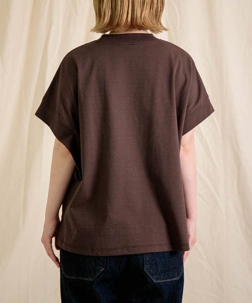 Brocante（ブロカント）の「[Brocante / ブロカント] ヴィンテージ天竺 マンシュロンTシャツ（Tシャツ/カットソー・レディース・ブラウン/ホワイト/ブラック/ライトグレー/ライトイエロー・2）」の10枚目の写真