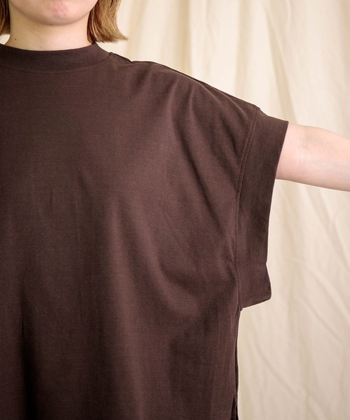 Brocante（ブロカント）の「[Brocante / ブロカント] ヴィンテージ天竺 マンシュロンTシャツ（Tシャツ/カットソー・レディース・ブラウン/ホワイト/ブラック/ライトグレー/ライトイエロー・2）」の8枚目の写真