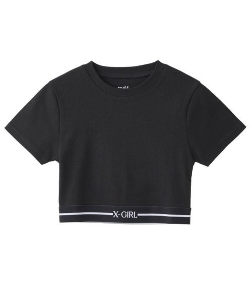 国内配送★X-girl★フレイ パッチ X-girlロゴ 半袖T 3色 セール】FRAY PATCH LOGO S/S TEE（Tシャツ/カットソー）｜X