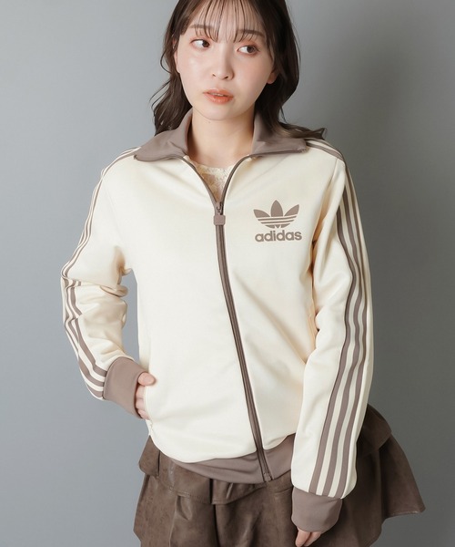 adidas(アディダス)の「【adidas/アディダス】ベッケンバウアートラックジャケット/ジャージ(ジャージ・レディース・サックスブルー/オフホワイト/ベージュ・L)」の7枚目の写真