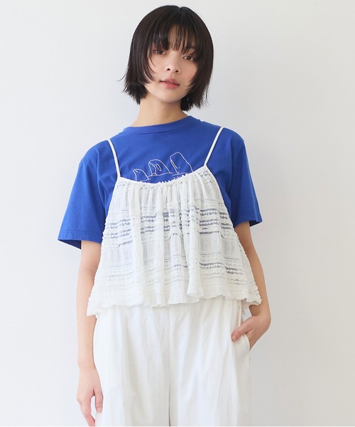 bulle de savon（ビュルデサボン）の「tiered lace ビスチェ（ベスト・レディース・ブラック/ホワイト・FREE）」の3枚目の写真