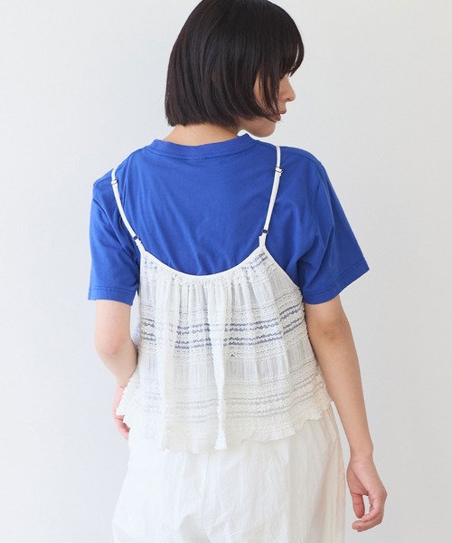 bulle de savon（ビュルデサボン）の「tiered lace ビスチェ（ベスト・レディース・ブラック/ホワイト・FREE）」の6枚目の写真