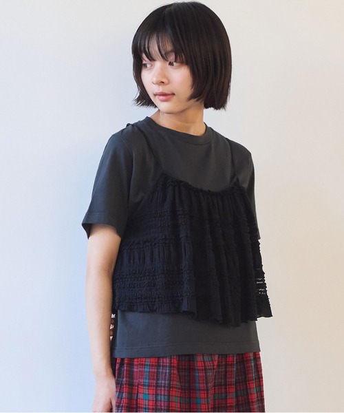 △tiered lace ビスチェ（ベスト）｜bulle de savon