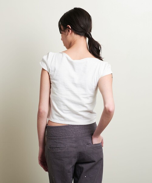 品良く着こなすため ATTISESSION＞コットン カップスリーブ Tシャツ（Tシャツ トップス