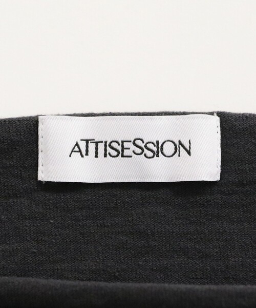 ATTISESSION コットン カップスリーブ Tシャツ　ホワイト ATTISESSION＞コットン カップスリーブ Tシャツ（Tシャツ