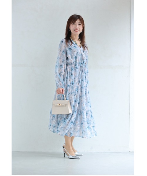 cawaii（カワイイ）の「春の日差しを浴びるブルーミングティアードワンピース（ワンピース・レディース・ブルー・M～Ｌ/LL～3L）」の21枚目の写真