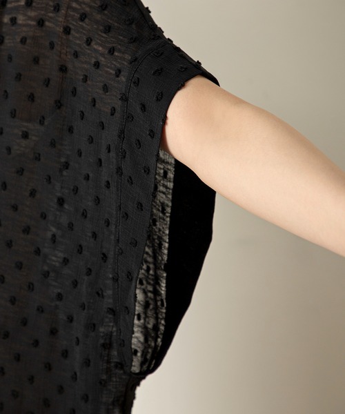 MILLION CARATS（ミリオンカラッツ）の「軽やかさとモード感を纏う、春のシアーノットジャカードジャケット（その他アウター・レディース・ブラック/グレー・FREE）」の22枚目の写真