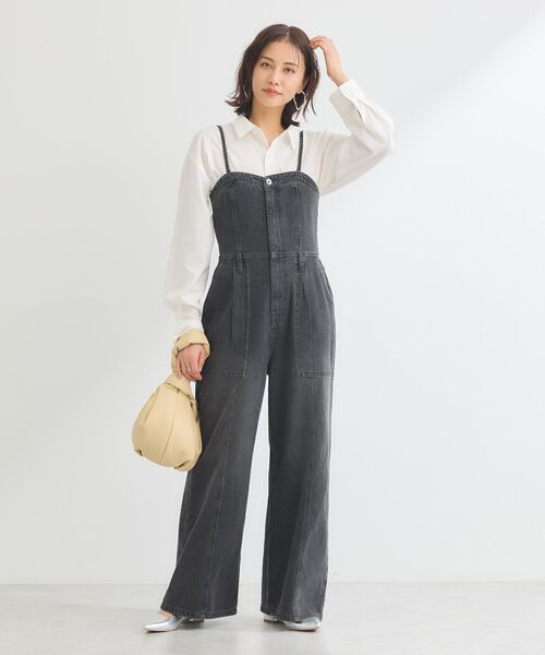 Sugar spoon(シュガースプーン)の「・SUGAR SPOON デニムオールインワン(サロペット/オーバーオール・レディース・インディゴブルー/ブラック・FREE)」の4枚目の写真