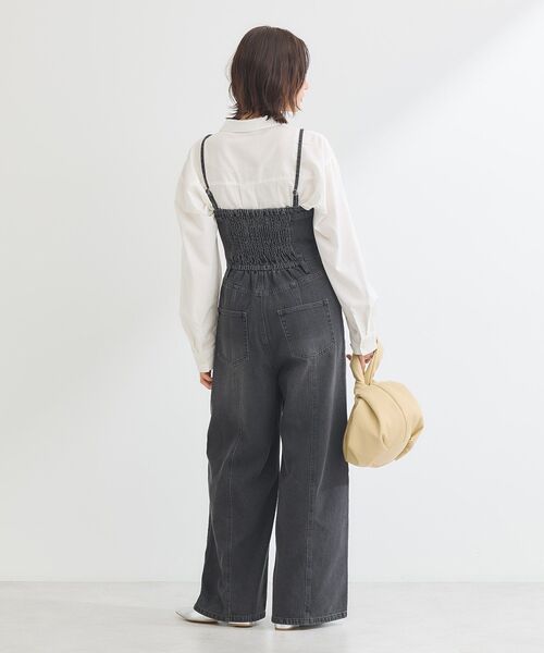 Sugar spoon(シュガースプーン)の「・SUGAR SPOON デニムオールインワン(サロペット/オーバーオール・レディース・インディゴブルー/ブラック・FREE)」の6枚目の写真