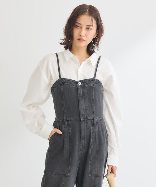 Sugar spoon(シュガースプーン)の「・SUGAR SPOON デニムオールインワン(サロペット/オーバーオール・レディース・インディゴブルー/ブラック・FREE)」の7枚目の写真