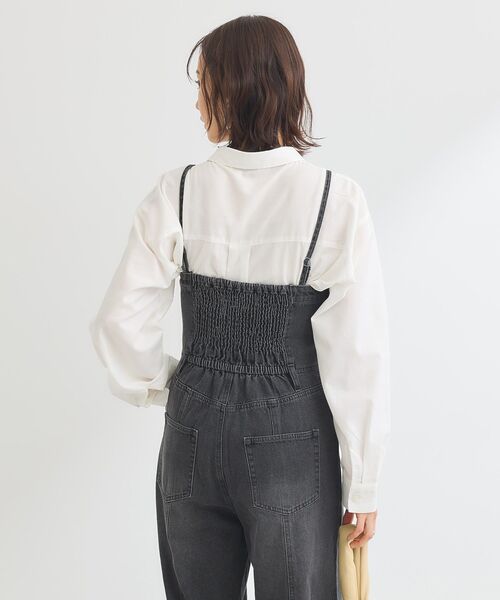 Sugar spoon(シュガースプーン)の「・SUGAR SPOON デニムオールインワン(サロペット/オーバーオール・レディース・インディゴブルー/ブラック・FREE)」の9枚目の写真