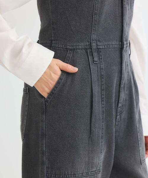 Sugar spoon(シュガースプーン)の「・SUGAR SPOON デニムオールインワン(サロペット/オーバーオール・レディース・インディゴブルー/ブラック・FREE)」の11枚目の写真