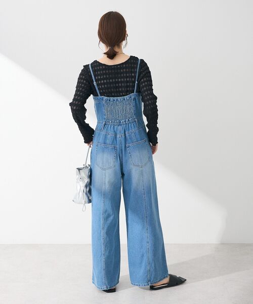 Sugar spoon(シュガースプーン)の「・SUGAR SPOON デニムオールインワン(サロペット/オーバーオール・レディース・インディゴブルー/ブラック・FREE)」の16枚目の写真