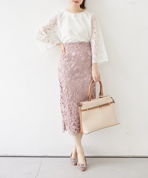 tocco closet（トッコ　クローゼット）の「ベルト付きフェイクレザーバッグ（ハンドバッグ・レディース・アイボリー/ブラック・FREE）」の3枚目の写真