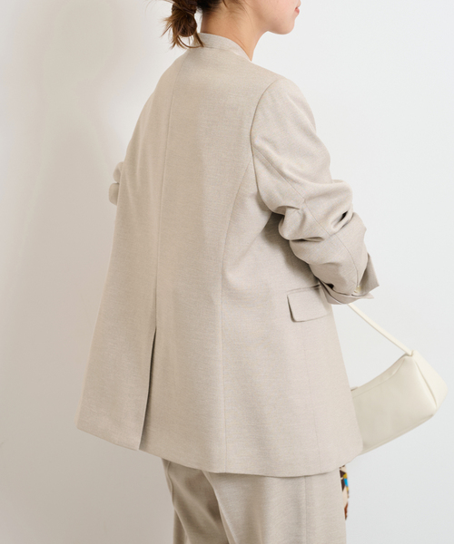 JOURNAL STANDARD relume(ジャーナルスタンダード レリューム)の「《追加》LINYツイルノーカラージャケット(その他アウター・レディース・チャコールグレー/アイボリー・36/38)」の21枚目の写真