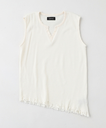 Lamrof | 【LAMROF / ラムロフ】BORO SLANTED SLEEVELESS(Tシャツ/カットソー)