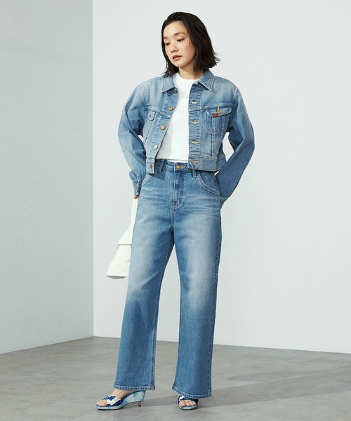 Lee（リー）の「Lee/リー【豊富なサイズ展開】Lee BABE ストレッチデニムジャケット XS-4L/ジージャン/低身長から高身長まで/デニムジャケット/ヴィンテージデニムジャケット/ショート丈デニムジャケット（デニムジャケット・レディース・ブラック系その他/ライトインディゴブルー・XX-LARGE/X-LARGE/LARGE/MEDIUM/SMALL/X-SMALL/XXX-LARGE）」の15枚目の写真