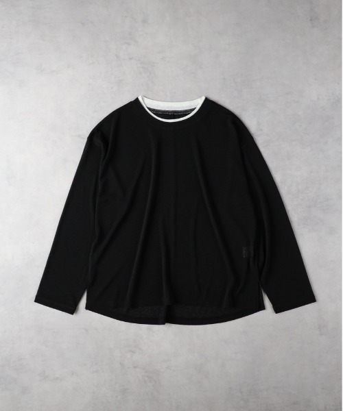HONEYSUCKLE ROSE(ハニーサックルローズ)の「HONEYSUCKLE ROSE(ハニーサックルローズ)【レディース】シアースラブ長袖Tシャツ(Tシャツ/カットソー・レディース・ピンク/オフホワイト/ブラック・L/M)」の3枚目の写真