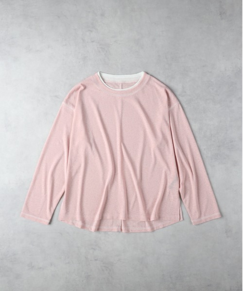 HONEYSUCKLE ROSE(ハニーサックルローズ)の「HONEYSUCKLE ROSE(ハニーサックルローズ)【レディース】シアースラブ長袖Tシャツ(Tシャツ/カットソー・レディース・ピンク/オフホワイト/ブラック・L/M)」の10枚目の写真