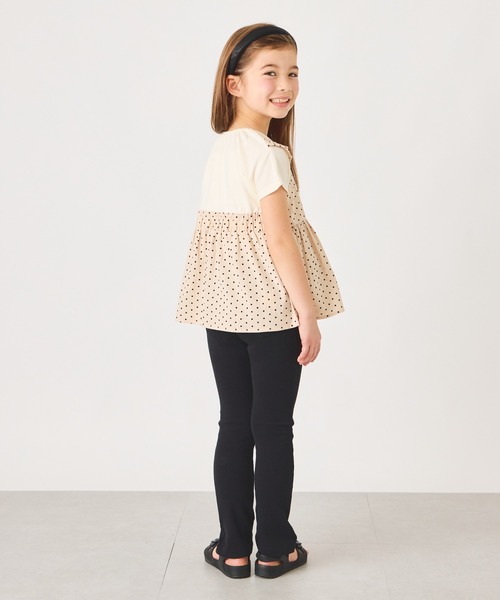 ever closet（エバークローゼット）の「ドッキングTシャツ（Tシャツ/カットソー・キッズ・アイボリー/ブルー系その他2/ホワイト系その他2/ホワイト系その他/ピンク/ブルー系その他/ミント・90cm/100cm/110cm/120cm/130cm/140cm）」の9枚目の写真