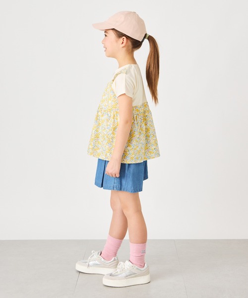 ever closet（エバークローゼット）の「ドッキングTシャツ（Tシャツ/カットソー・キッズ・アイボリー/ブルー系その他2/ホワイト系その他2/ホワイト系その他/ピンク/ブルー系その他/ミント・90cm/100cm/110cm/120cm/130cm/140cm）」の10枚目の写真