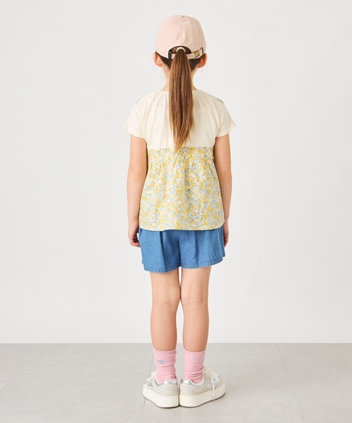 ever closet（エバークローゼット）の「ドッキングTシャツ（Tシャツ/カットソー・キッズ・アイボリー/ブルー系その他2/ホワイト系その他2/ホワイト系その他/ピンク/ブルー系その他/ミント・90cm/100cm/110cm/120cm/130cm/140cm）」の11枚目の写真