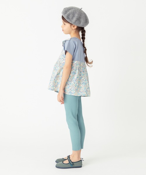 ever closet（エバークローゼット）の「ドッキングTシャツ（Tシャツ/カットソー・キッズ・アイボリー/ブルー系その他2/ホワイト系その他2/ホワイト系その他/ピンク/ブルー系その他/ミント・90cm/100cm/110cm/120cm/130cm/140cm）」の13枚目の写真