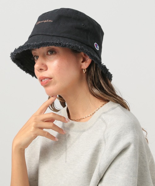 期間限定のお買い得商品 Champion(チャンピオン)】別注フリンジバケットハット（ハット 帽子