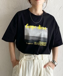 メッセージプリントカットソー 90s-00s メッセージTシャツ モザイク文字 バックプリント XL相当