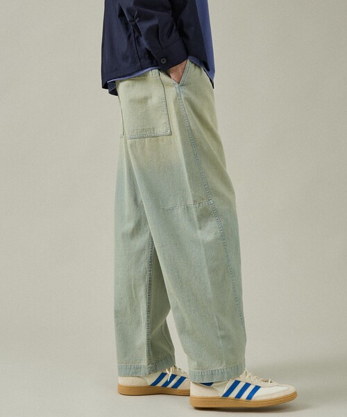 ABAHOUSE（アバハウス）の「【ヴィンテージ加工】 LIGHT CURVED DENIM /ワイドデニム/ライトオンスデニム（デニムパンツ・メンズ・インディゴブルー/ブルー/ブラック/ブルー系その他/ベージュ系その他・44/46/48）」の3枚目の写真