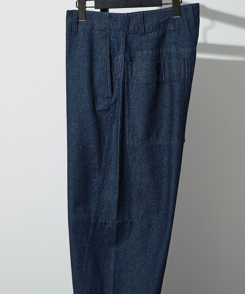 ABAHOUSE（アバハウス）の「【ヴィンテージ加工】 LIGHT CURVED DENIM /ワイドデニム/ライトオンスデニム（デニムパンツ・メンズ・インディゴブルー/ブルー/ブラック/ブルー系その他/ベージュ系その他・44/46/48）」の9枚目の写真
