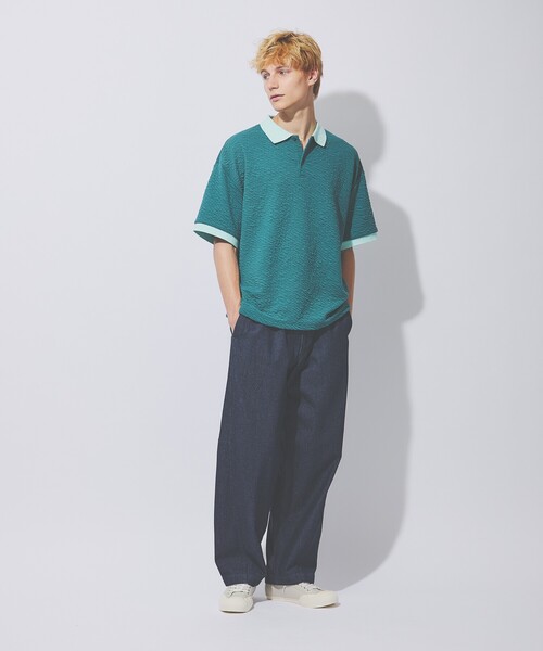 ABAHOUSE（アバハウス）の「【ヴィンテージ加工】 LIGHT CURVED DENIM /ワイドデニム/ライトオンスデニム（デニムパンツ・メンズ・インディゴブルー/ブルー/ブラック/ブルー系その他/ベージュ系その他・44/46/48）」の12枚目の写真