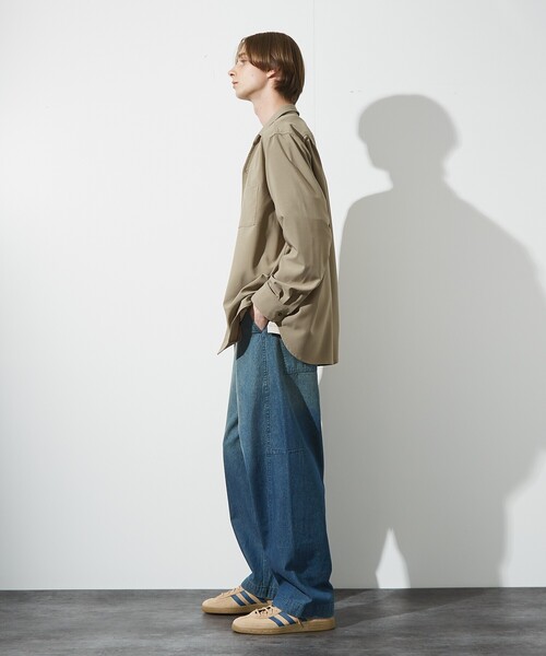 ABAHOUSE（アバハウス）の「【ヴィンテージ加工】 LIGHT CURVED DENIM /ワイドデニム/ライトオンスデニム（デニムパンツ・メンズ・インディゴブルー/ブルー/ブラック/ブルー系その他/ベージュ系その他・44/46/48）」の20枚目の写真