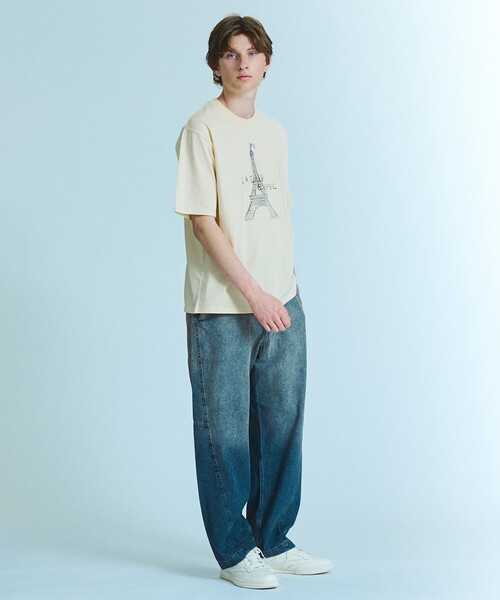 ABAHOUSE（アバハウス）の「【ヴィンテージ加工】 LIGHT CURVED DENIM /ワイドデニム/ライトオンスデニム（デニムパンツ・メンズ・インディゴブルー/ブルー/ブラック/ブルー系その他/ベージュ系その他・44/46/48）」の9枚目の写真