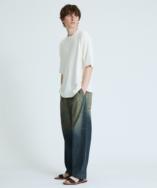 ABAHOUSE（アバハウス）の「【ヴィンテージ加工】 LIGHT CURVED DENIM /ワイドデニム/ライトオンスデニム（デニムパンツ・メンズ・インディゴブルー/ブルー/ブラック/ブルー系その他/ベージュ系その他・44/46/48）」の17枚目の写真