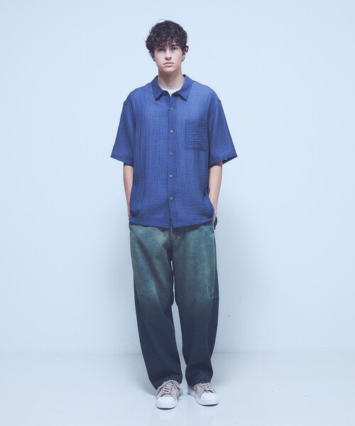 ABAHOUSE（アバハウス）の「【ヴィンテージ加工】 LIGHT CURVED DENIM /ワイドデニム/ライトオンスデニム（デニムパンツ・メンズ・インディゴブルー/ブルー/ブラック/ブルー系その他/ベージュ系その他・44/46/48）」の20枚目の写真
