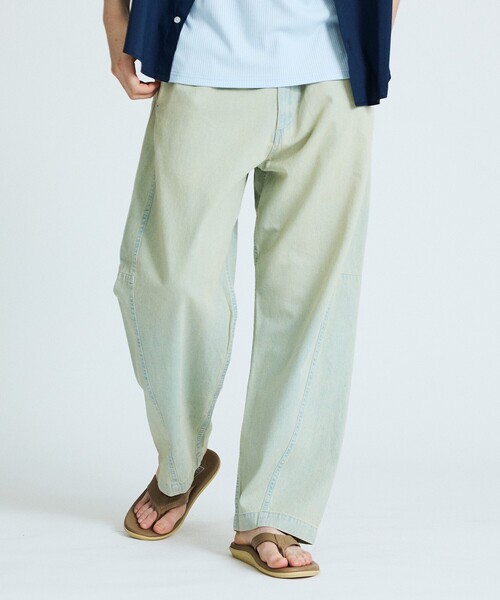 ABAHOUSE（アバハウス）の「【ヴィンテージ加工】 LIGHT CURVED DENIM /ワイドデニム/ライトオンスデニム（デニムパンツ・メンズ・インディゴブルー/ブルー/ブラック/ブルー系その他/ベージュ系その他・44/46/48）」の22枚目の写真