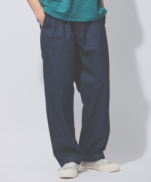 ABAHOUSE（アバハウス）の「【ヴィンテージ加工】 LIGHT CURVED DENIM /ワイドデニム/ライトオンスデニム（デニムパンツ・メンズ・インディゴブルー/ブルー/ブラック/ブルー系その他/ベージュ系その他・44/46/48）」の4枚目の写真