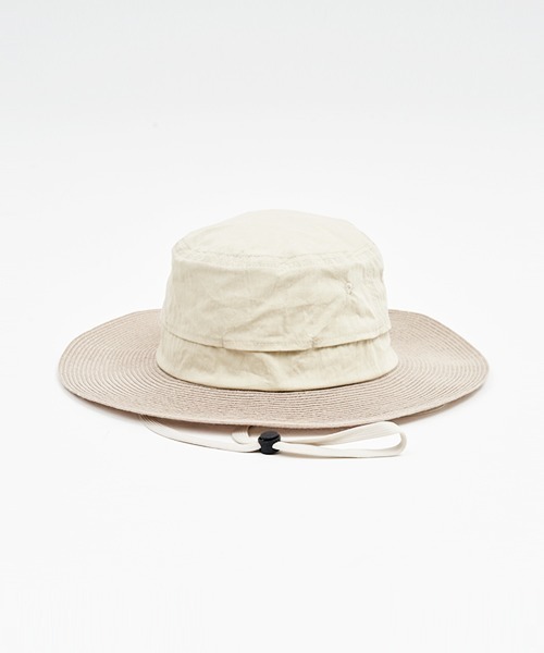 SUBLIME（サブライム）の「【SUBLIME/サブライム】BREATHDOOR  HATブリム 編込ハット SB251-0408（ハット・レディース・オフホワイト/ブラック・FREE）」の4枚目の写真