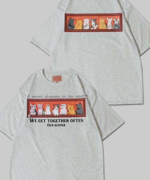 SITRY(シトリー)の「Animal Front & Back Print Assort T-Shirt/犬&猫 アニマル 前後プリント アソート オーバーサイズ 半袖Tシャツ レディース メンズ(Tシャツ/カットソー・メンズ・ホワイト/ブラック/オートミール/ホワイト系その他/ブラック系その他/グレー系その他/ベージュ系その他/チャコール/ホワイト系その他2/ホワイト系その他3/グレー系その他2/グレー系その他3/ベージュ系その他2/ベージュ系その他3・M/L/LL)」の1枚目の写真