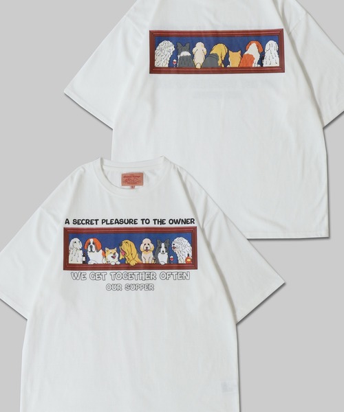 SITRY(シトリー)の「Animal Front & Back Print Assort T-Shirt/犬&猫 アニマル 前後プリント アソート オーバーサイズ 半袖Tシャツ レディース メンズ(Tシャツ/カットソー・メンズ・ホワイト/ブラック/オートミール/ホワイト系その他/ブラック系その他/グレー系その他/ベージュ系その他/チャコール/ホワイト系その他2/ホワイト系その他3/グレー系その他2/グレー系その他3/ベージュ系その他2/ベージュ系その他3・M/L/LL)」の3枚目の写真