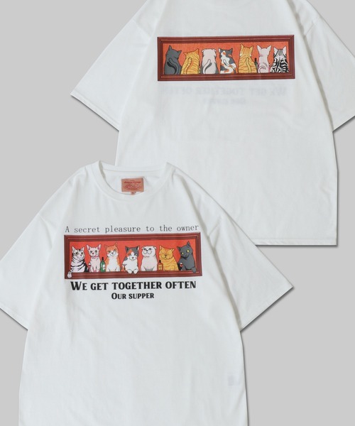 SITRY(シトリー)の「Animal Front & Back Print Assort T-Shirt/犬&猫 アニマル 前後プリント アソート オーバーサイズ 半袖Tシャツ レディース メンズ(Tシャツ/カットソー・メンズ・ホワイト/ブラック/オートミール/ホワイト系その他/ブラック系その他/グレー系その他/ベージュ系その他/チャコール/ホワイト系その他2/ホワイト系その他3/グレー系その他2/グレー系その他3/ベージュ系その他2/ベージュ系その他3・M/L/LL)」の2枚目の写真