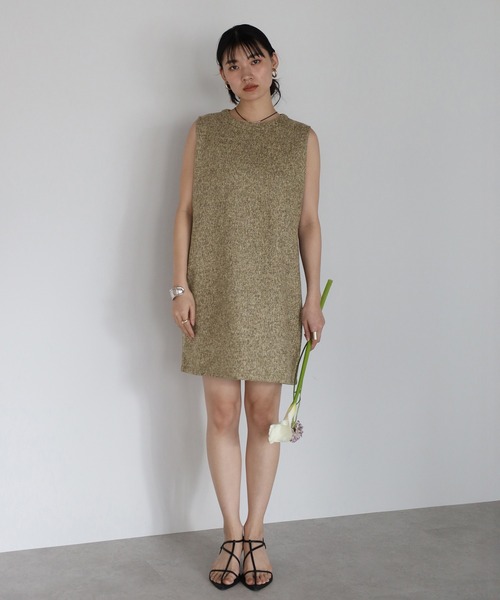 【新品タグ付】完売♡ツイードコクーンミニワンピース セール】tweed mini one piece / ツイードショート丈ワンピース